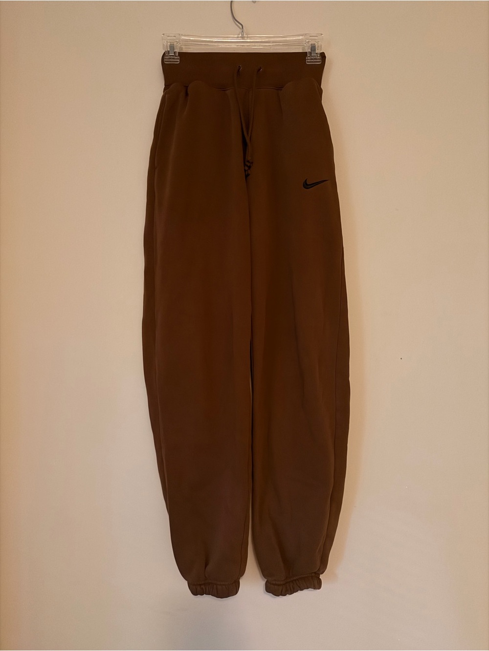 Nike Brown Hoodie with Black Swoosh Tag